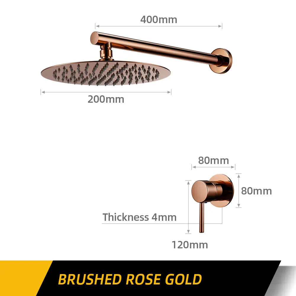 Bathroom Faucet Gunmetal Shower Faucet Wall Mounted 8/10/12