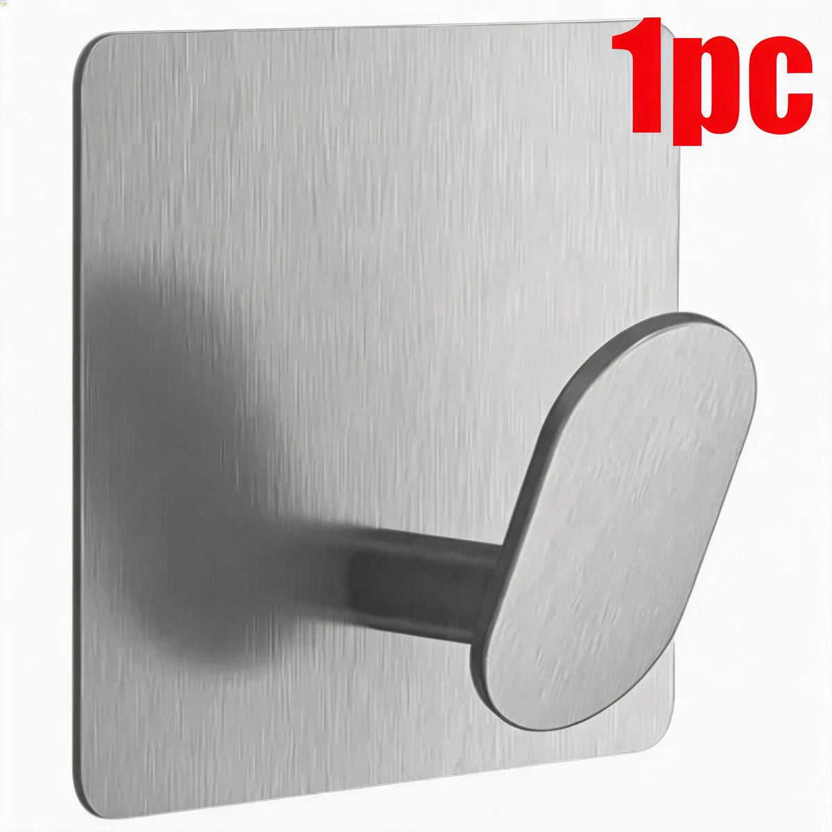 1/4pc Bathroom Stainless Steel Robe Hook Multi-Purpose Adhesive