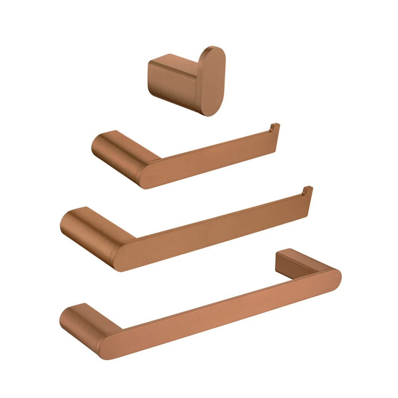 Brushed Rose Gold Storage Rack Towel Bar Tissue