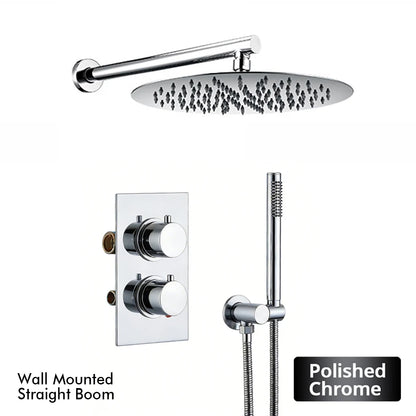 Bathroom Faucet Dial Way Brushed Gold Thermostat Shower