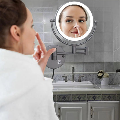 10x Magnifying Led Makeup Mirror Touch On Dual