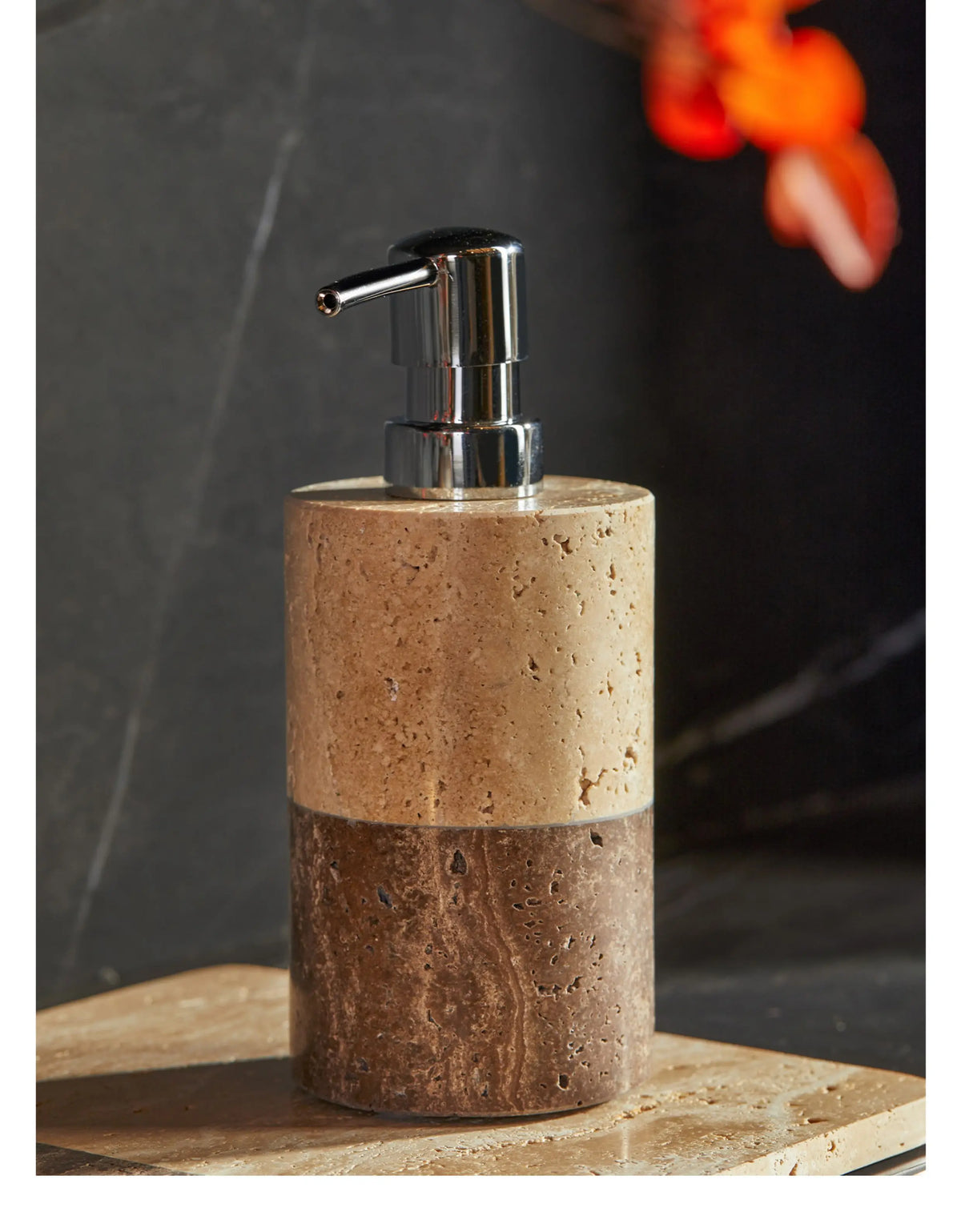 Marble Lotion Bottle Color-Blocked Leopard Print Mouthwash Cup