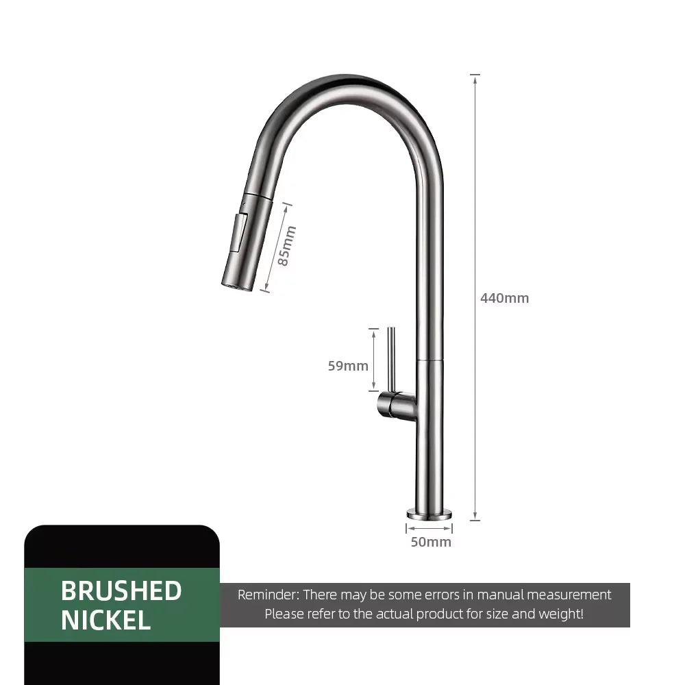 Gunmetal Faucet Pull Down Sprayer Handle Hole Pull