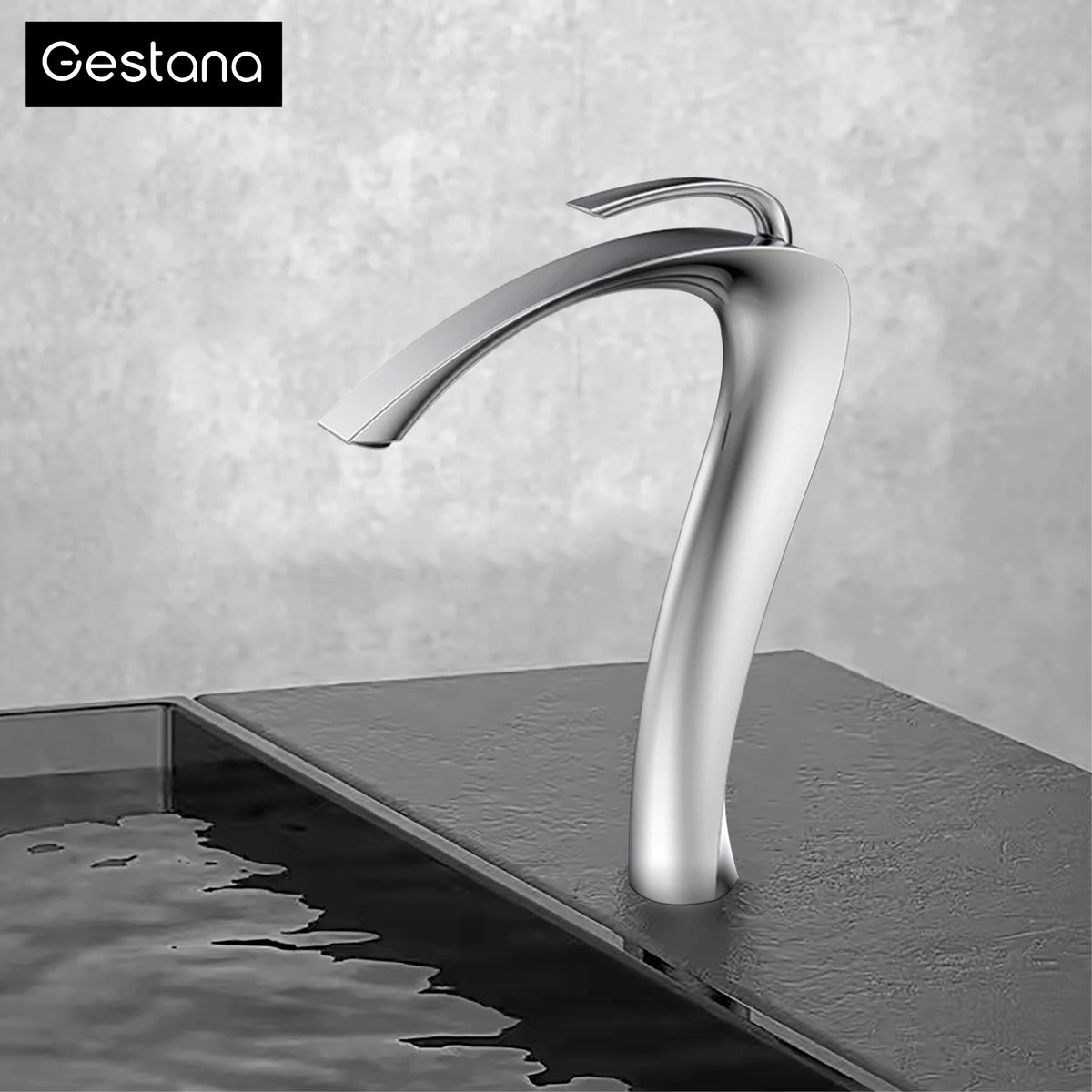 Chrome Luxury Brass Bathroom Vanity Faucet Modern Deck