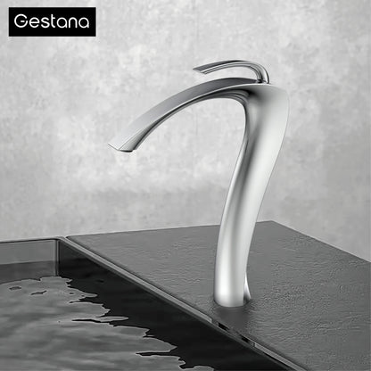 Chrome Luxury Brass Bathroom Vanity Faucet Modern Deck