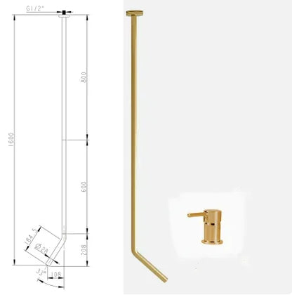 Ceiling Faucet Wall Style Bathroom Mixer Cold Ceiling
