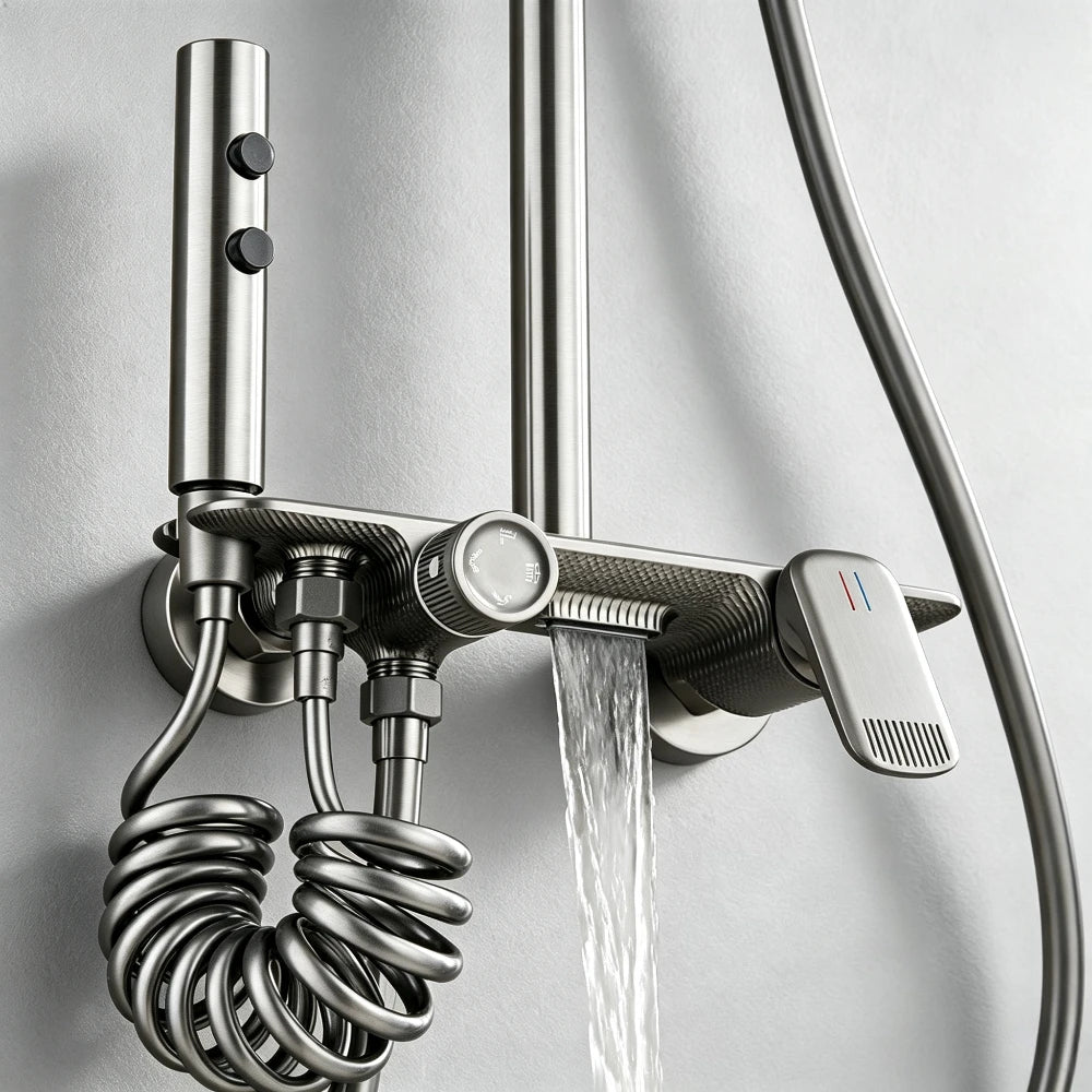Four Ways Water Outlet Bathroom Shower System Wall