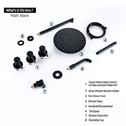 Bathroom Shower Faucet Bathroom Mixer Tap Bathtub Brass