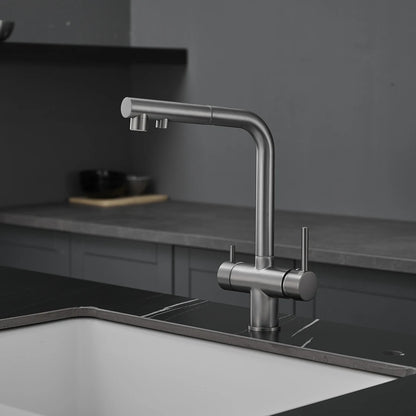 White Filter Pull Out Sink Mixer Faucets Quality
