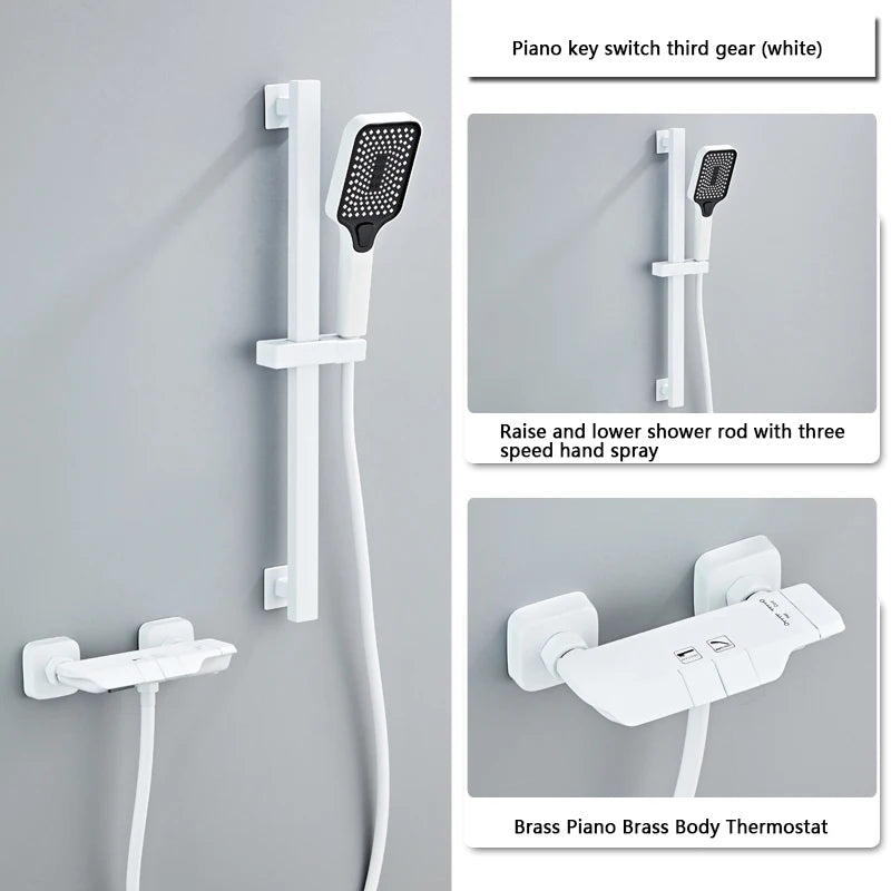 Modern Shower System Full Grey Way Piano Keys