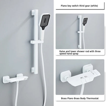 Modern Shower System Full Grey Way Piano Keys