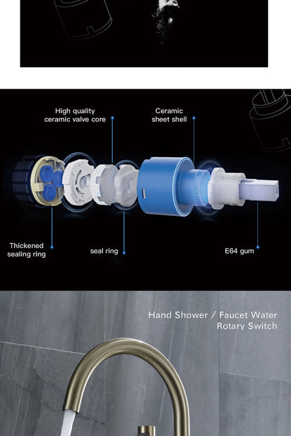 Aitana Luxury Black Brass Bathroom Faucet Floor Standing