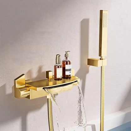 Modern Luxury Waterfall Bathtub Faucet Wall Mounted Bath
