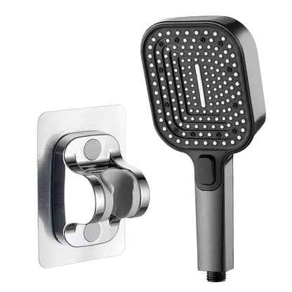 Square 3-Mode Pressurized Shower Head Large Panel Bathroom