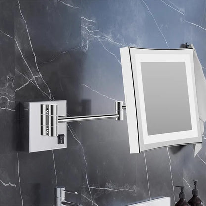 Square Touch Bathroom Mirror Wall Mounted Lighted Bathroom