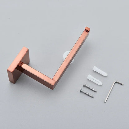 Brushed Rose Gold Toilet Paper Holder 16cm Screw
