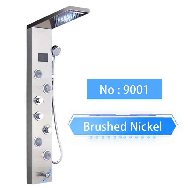 Luxury Led Shower Panel Spa Massage Jet Shower
