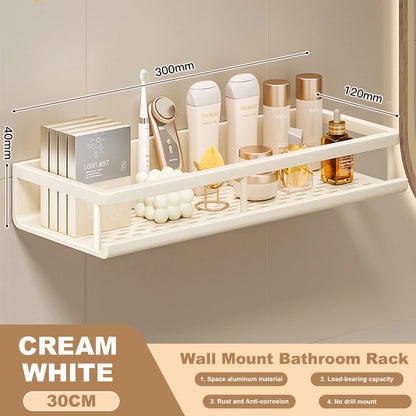 Punch-Free Bathroom Rack Bathroom Shelf Toilet Space Aluminum