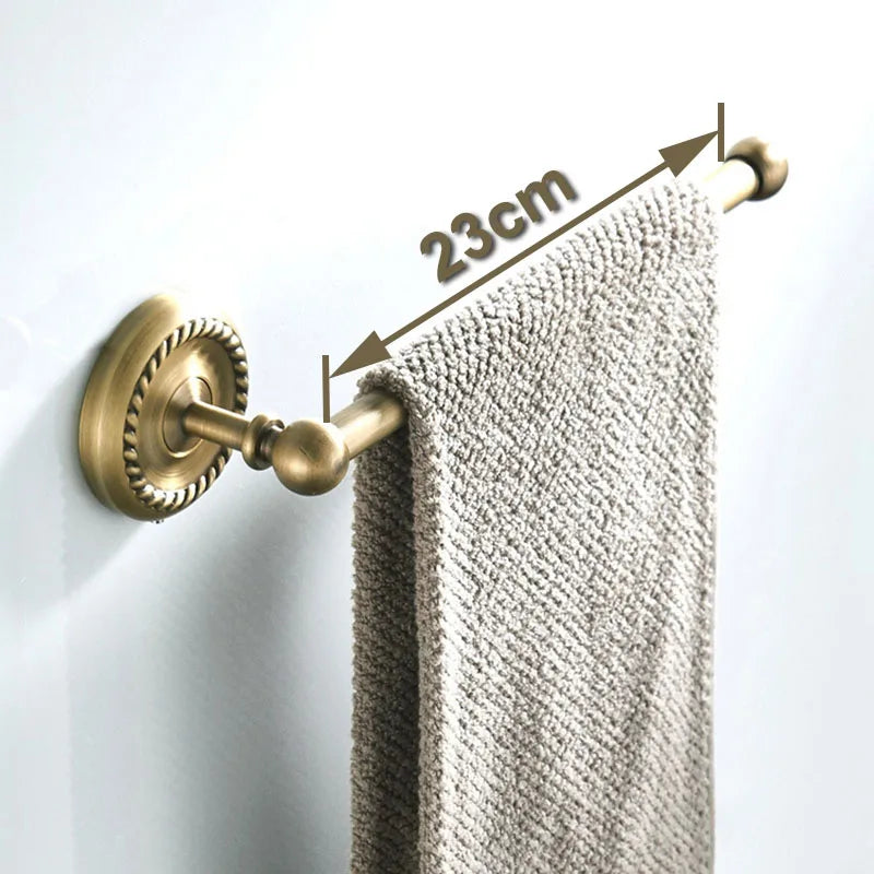 Solid Brass Bathroom Robe Hook Paper Holder Towel