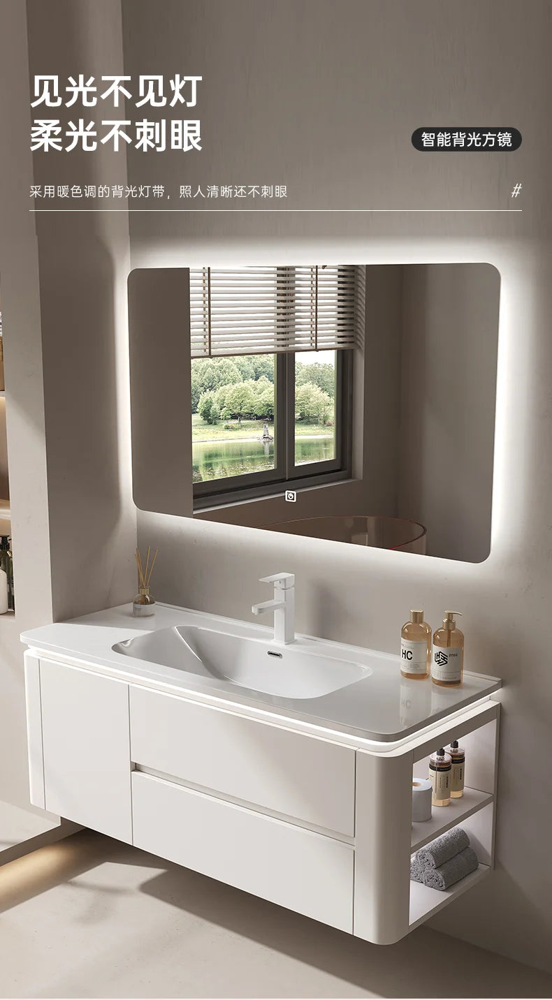 Led Light Ensuite Bathroom Cabinet Basin Designs Mirror