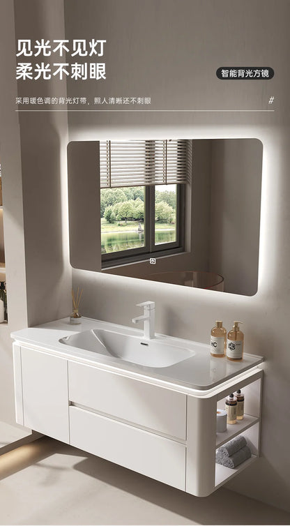 Led Light Ensuite Bathroom Cabinet Basin Designs Mirror