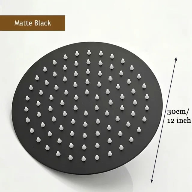 Rainfall High Pressure Shower Head 12/10/8 Inch Stainless