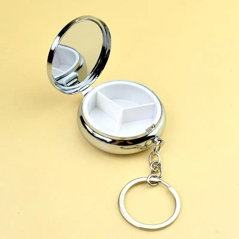 Multi Compartment Mini Jewelry Display Case Mirror Storage
