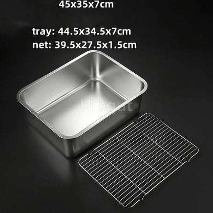 Deep Square Plate Basin Rack Pallet Stainless Steel