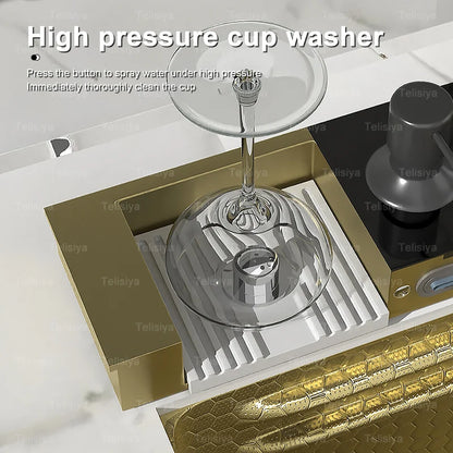 Modern Stainless Steel Sink Sinks Digital Display Large