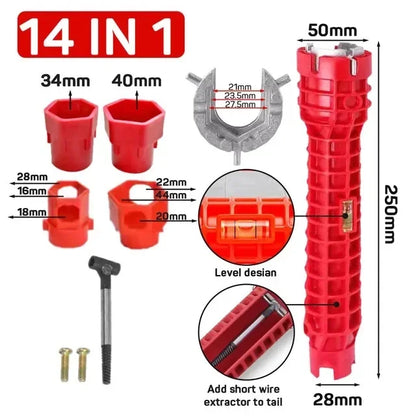Sink Faucet Wrench Plumbing Repair 14 In Anti-Slip