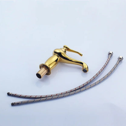 Luxury Europe Style Antique Gold Bathroom Basin Faucet