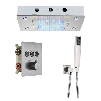 Thermostatic Luxury Shower Faucet Led Shower Ceiling Mount