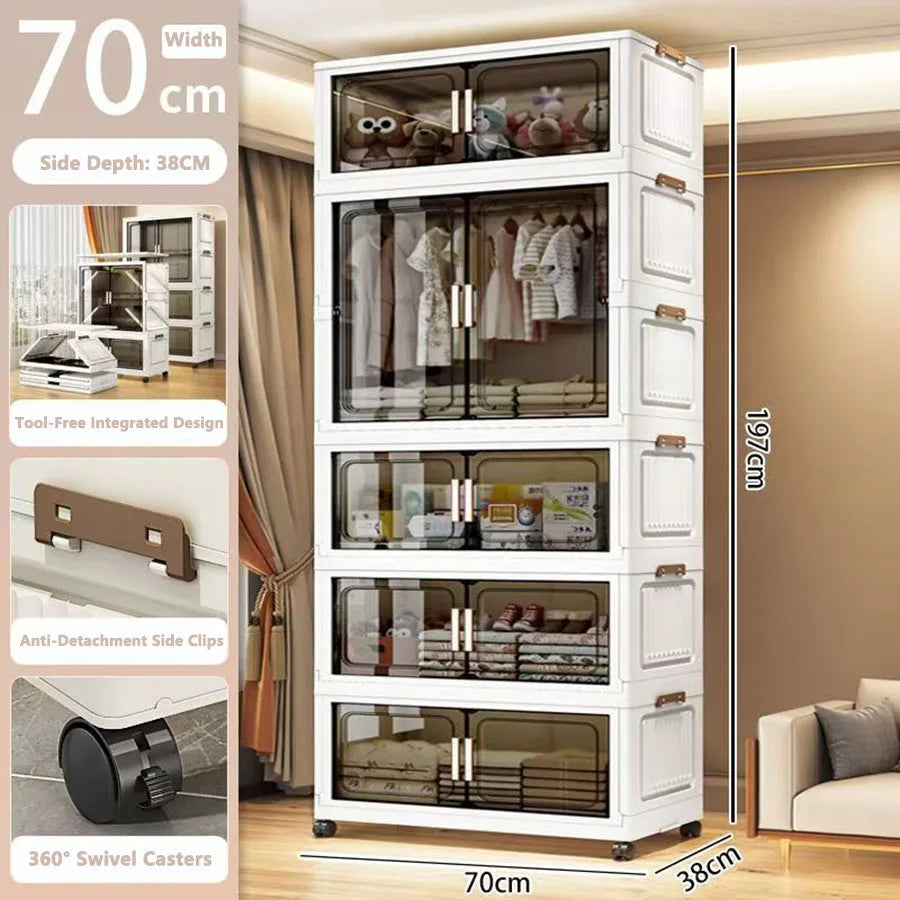 Multi-Functional Folding Storage Cabinet Doors Office Bathroom