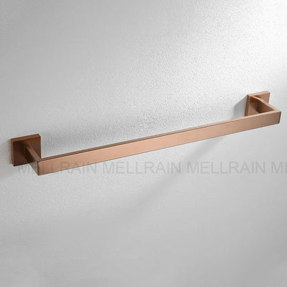 Brushed Rose Gold Towel Rack Robe Hook Bathroom