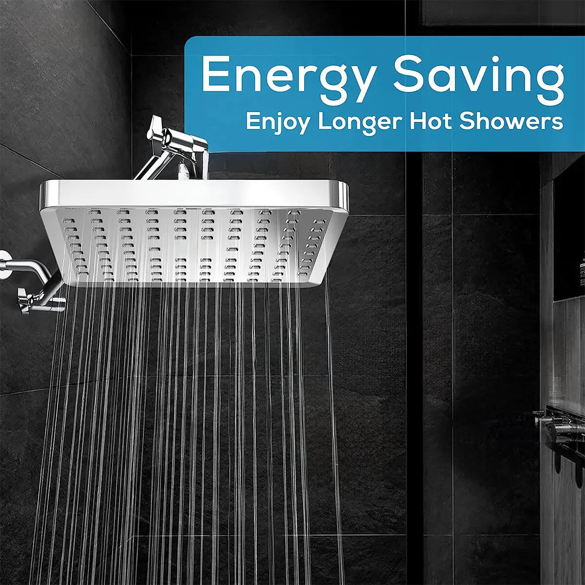 Inches High Pressure Rain Shower Head Arm 1min