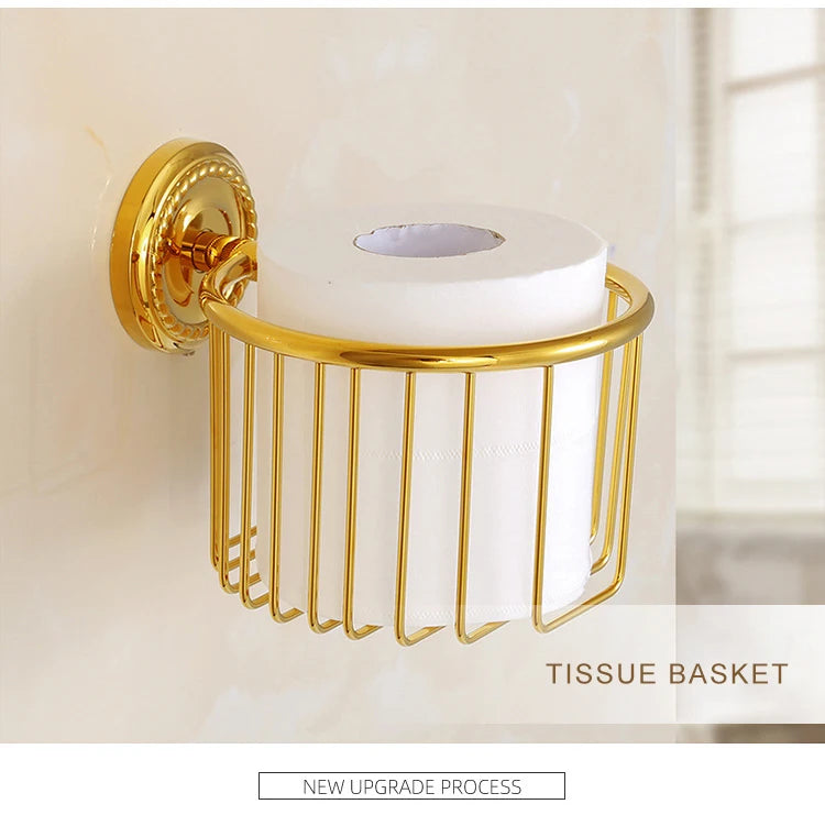 Gold Bath Hardware Bathroom Shelf Soap Dish Toilet