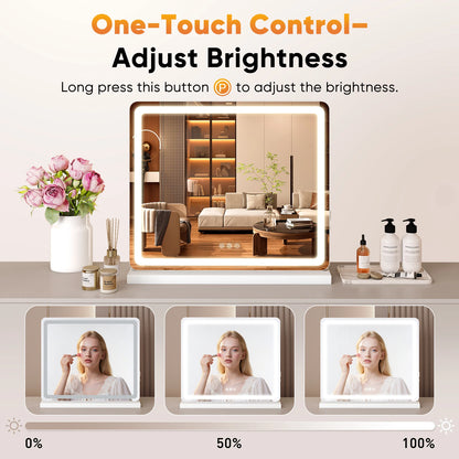 Mcq Rectangle Led Vanity Mirror Lights Usb Charging