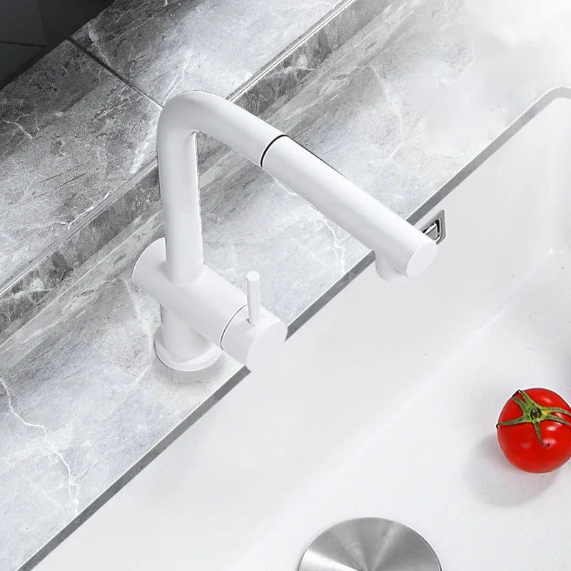 Touch On Pull Out Sink Faucet Stainless Steel