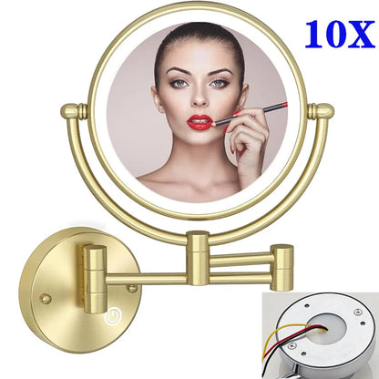 10x Magnifying Led Makeup Mirror Touch On Dual