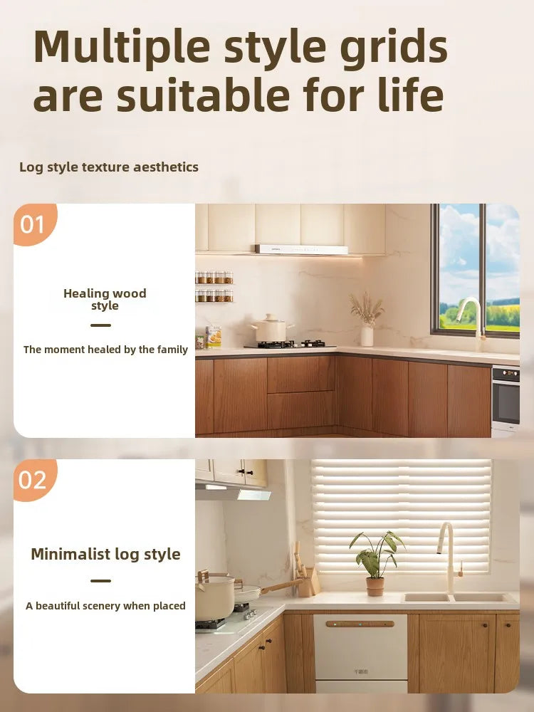 Wooden Cream Pull-Out Cold All Copper Faucet Retractable