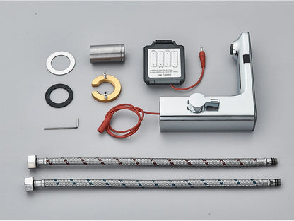 White Chrome Smart Sensor Basin Faucet Screen Digital