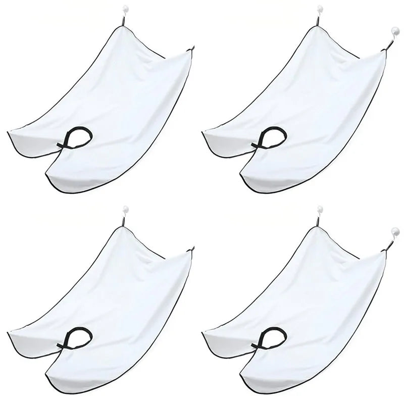 1-6pcs Men Beards Shaving Aprons Creative Wall Mirror