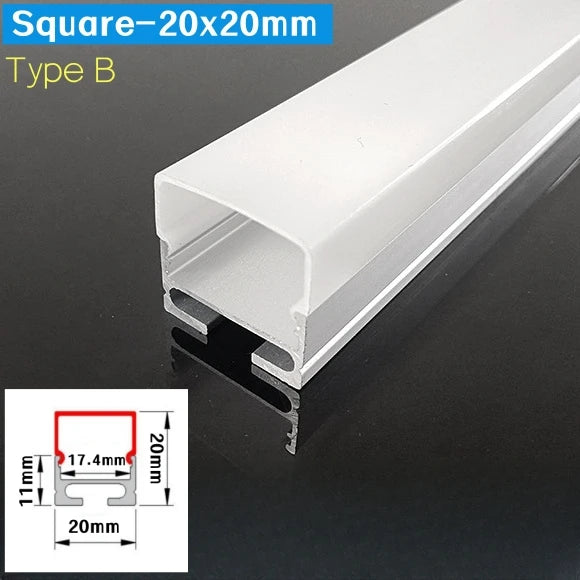 Three-Sided Glowing Led Aluminum Profile Tube Lamp Surface