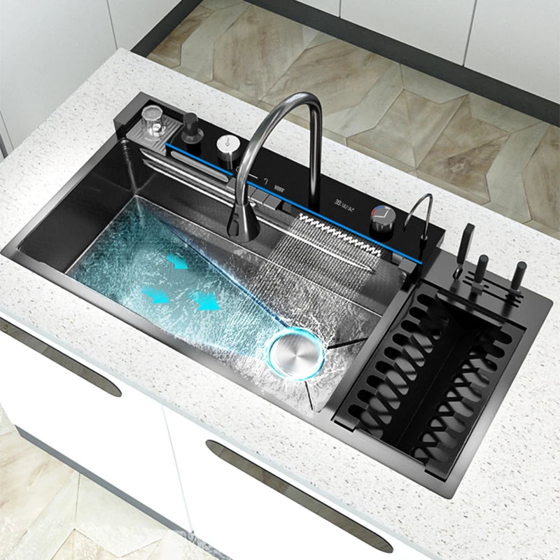 Stainless Steel Waterfall Sink Various Styles Sinks Digital