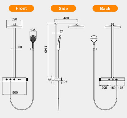 Vgx Thermostatic Shower System Luxury Concealed Bathroom Shower