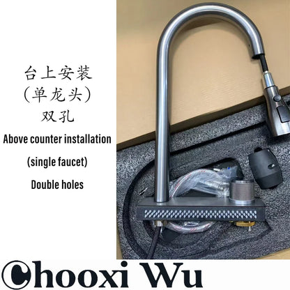 Popular Waterfall Faucet 304 Stainless Steel Cold Rainfall