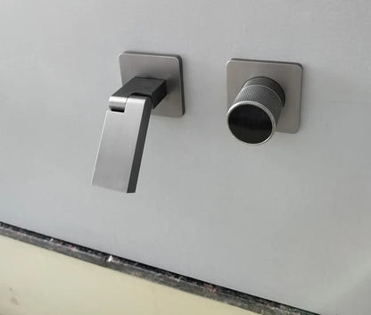Gunmetal Gray Wall Mount Faucet Cold Washbasin Basin