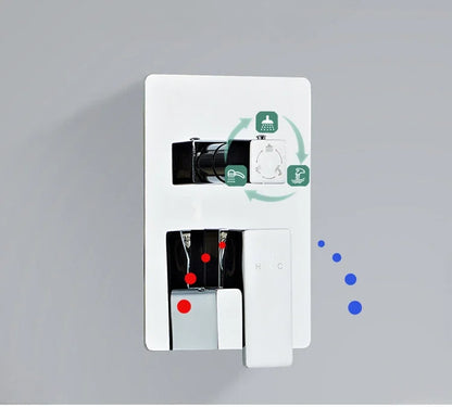 Concealed Shower System 2/3 Ways Water Outlet Hidden