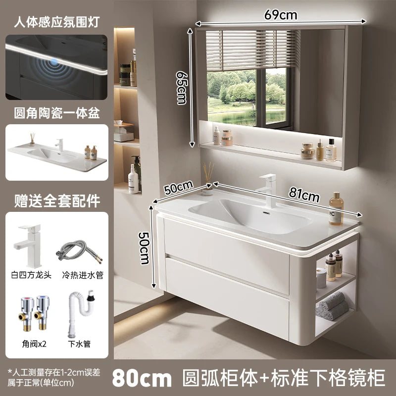 Led Light Ensuite Bathroom Cabinet Basin Designs Mirror