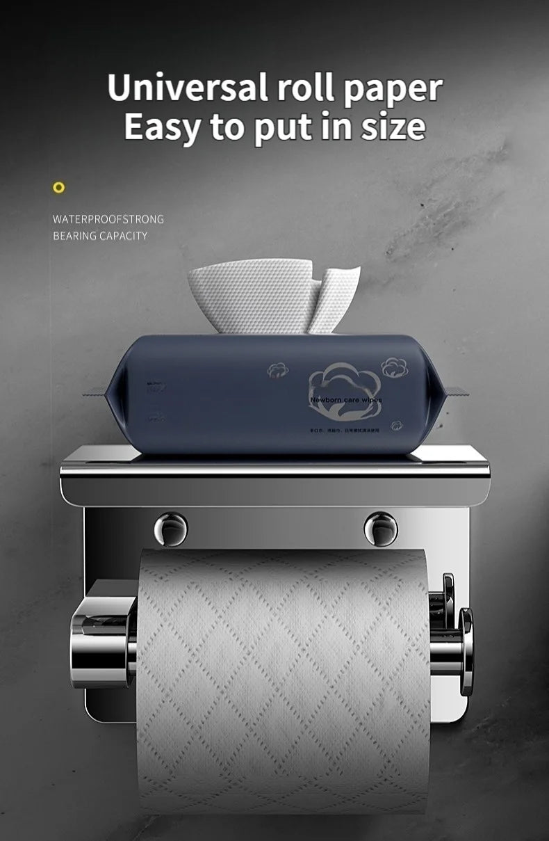 Stainless Steel Paper Towel Holder Without Punching Wall-Mounted